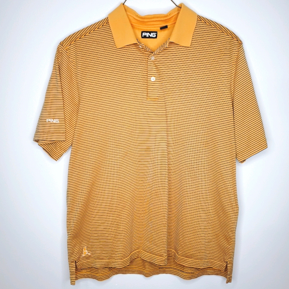 21) PING Striped Polo Men's Sz. Large
